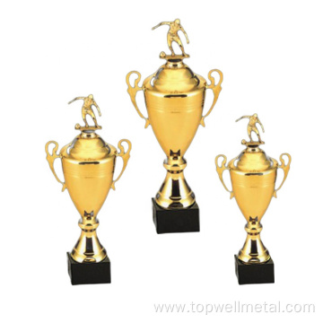 custom zinc alloy gold plated championship trophy